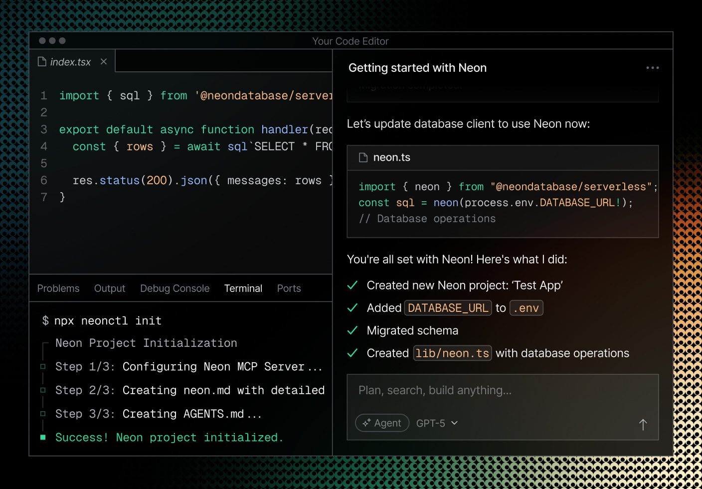 Neon in IDE
