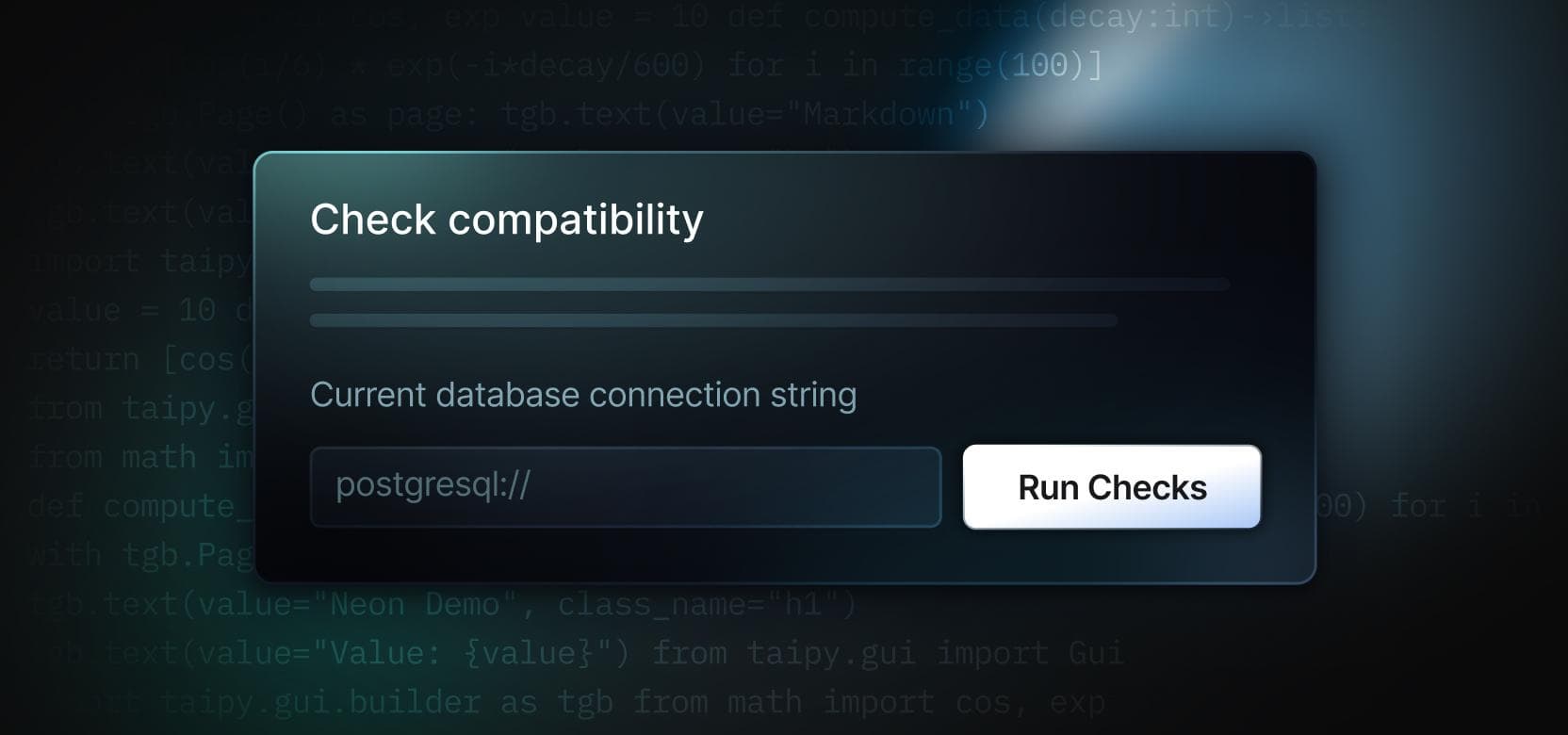 Run checks