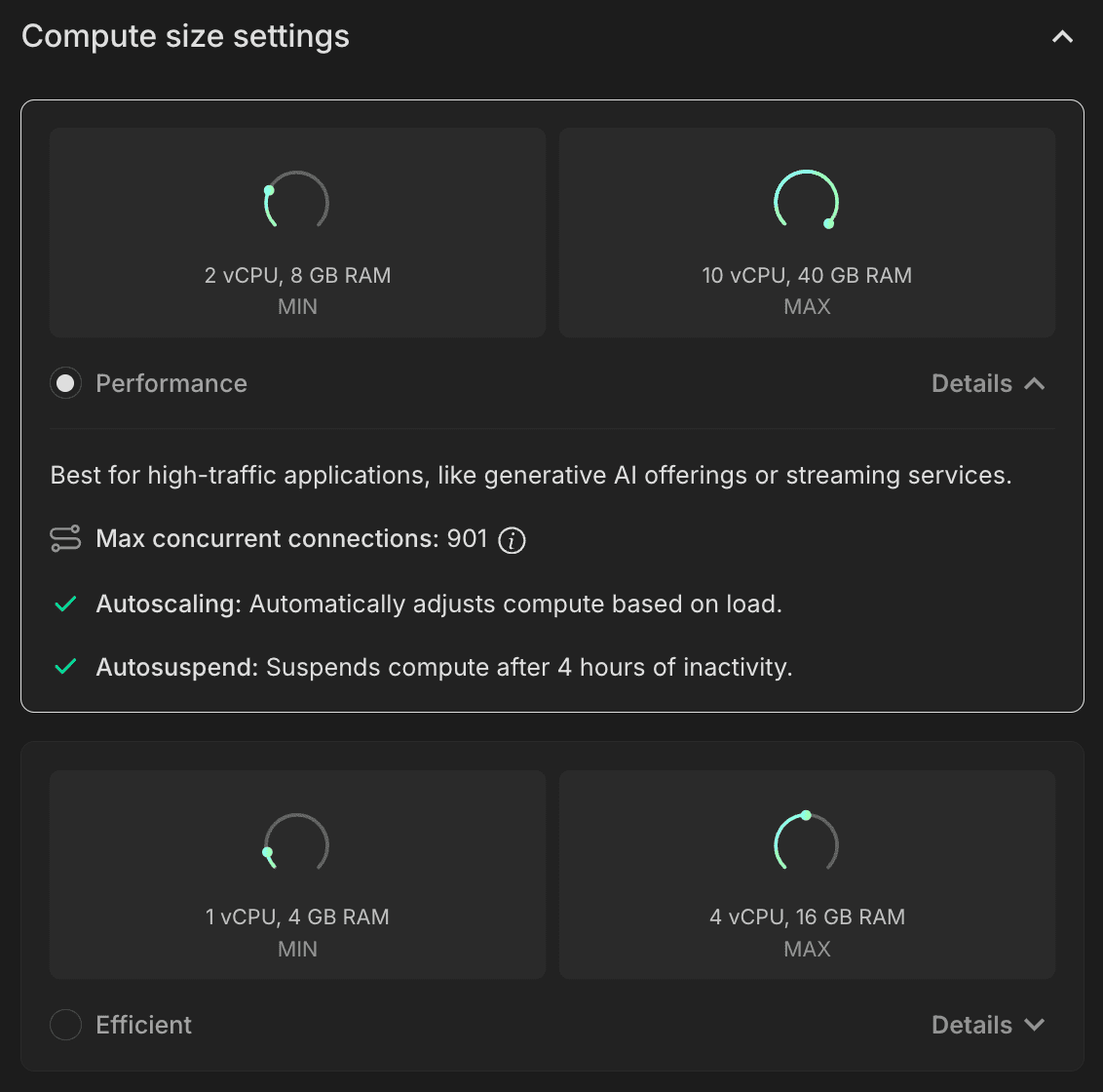 Compute configurations