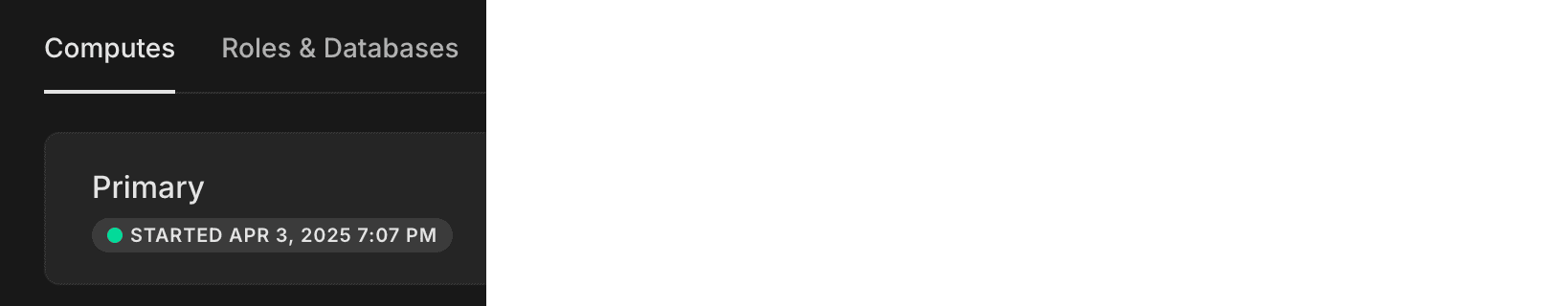 compute started label