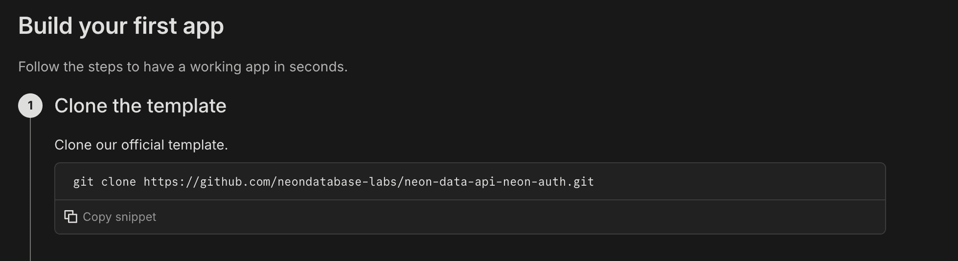 data api configuration page