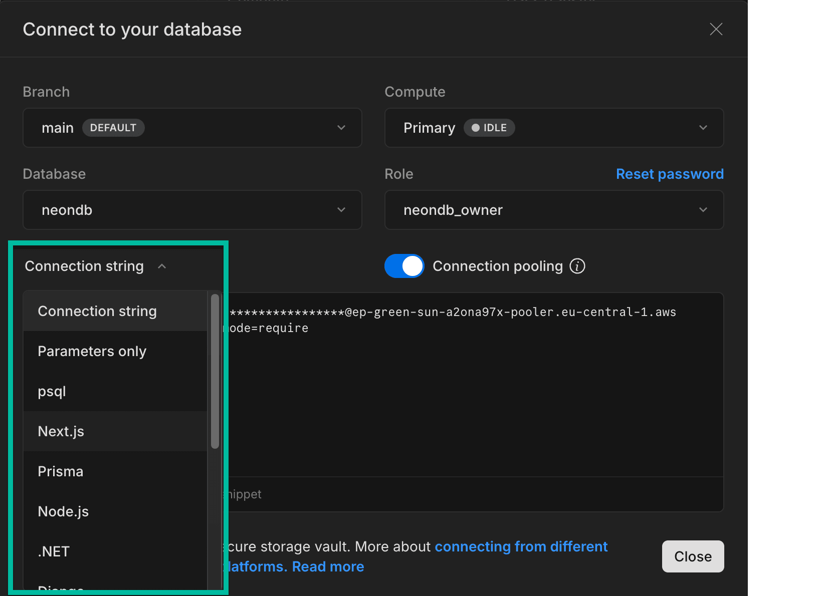 Connect from any application - Neon Docs