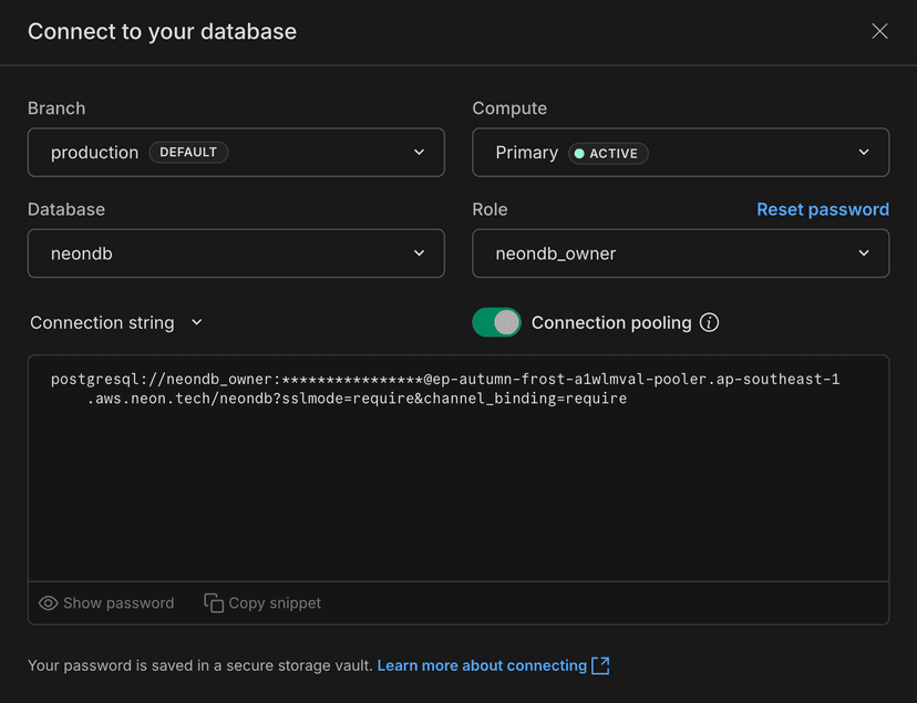 Connect a GUI application - Neon Docs
