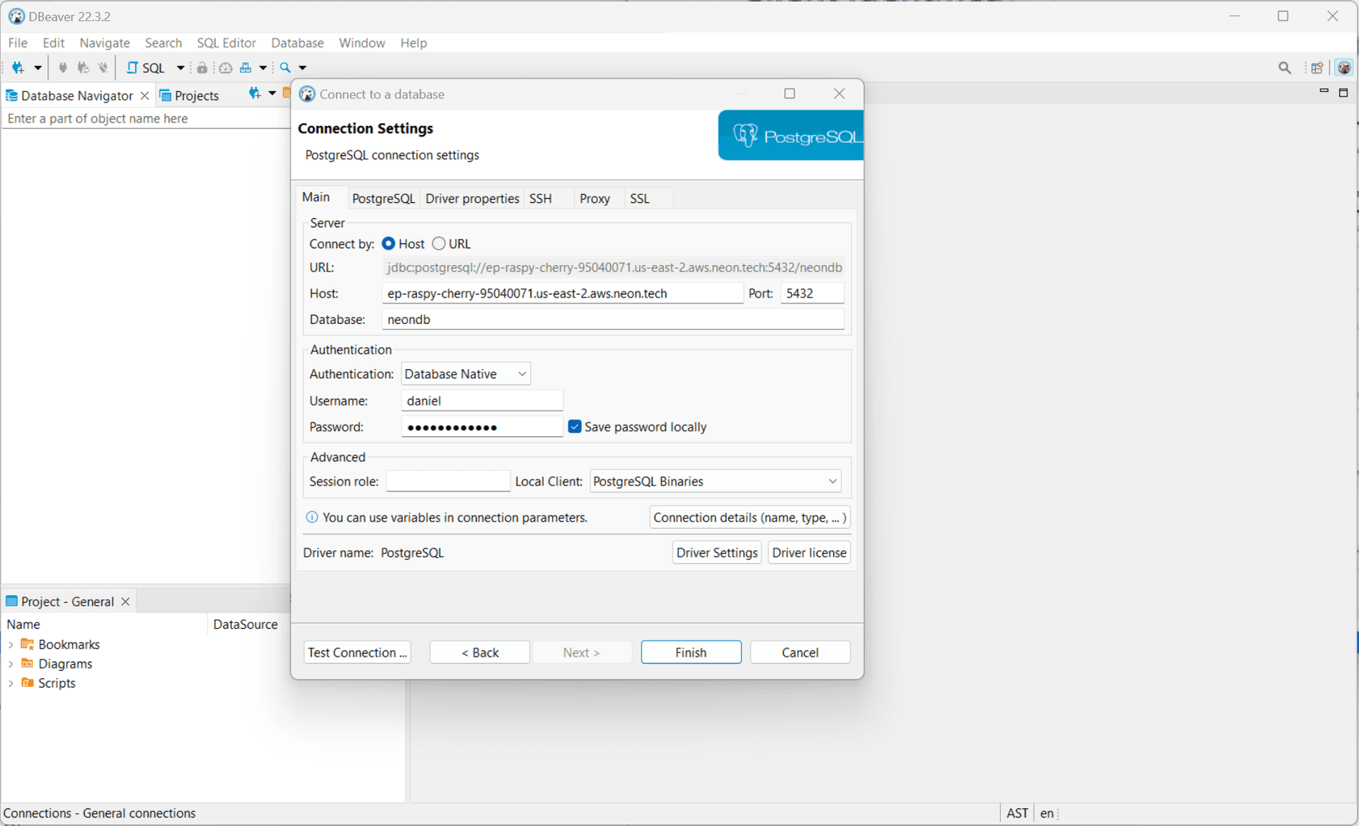 Connect a GUI application - Neon Docs