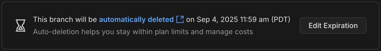 Branch expiration - Neon Docs