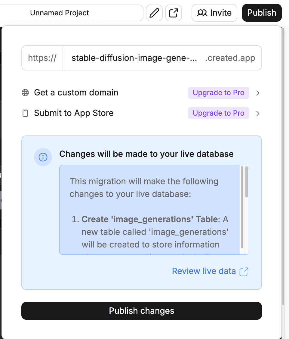 Publishing the App