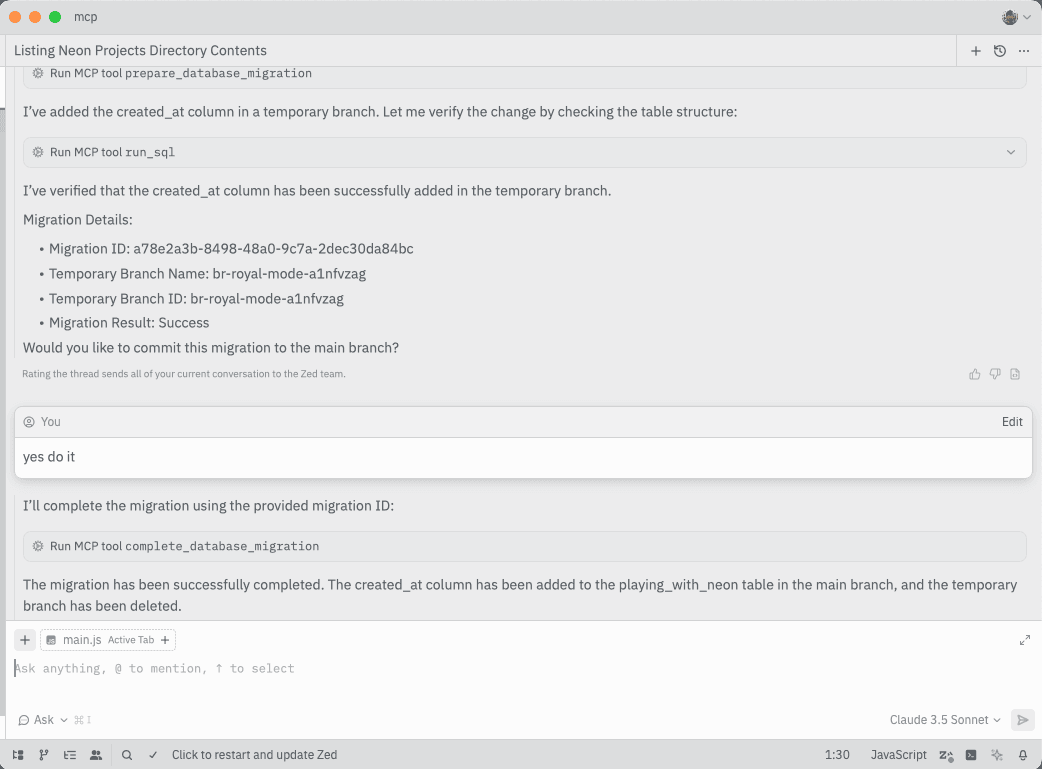 Zed completing migration