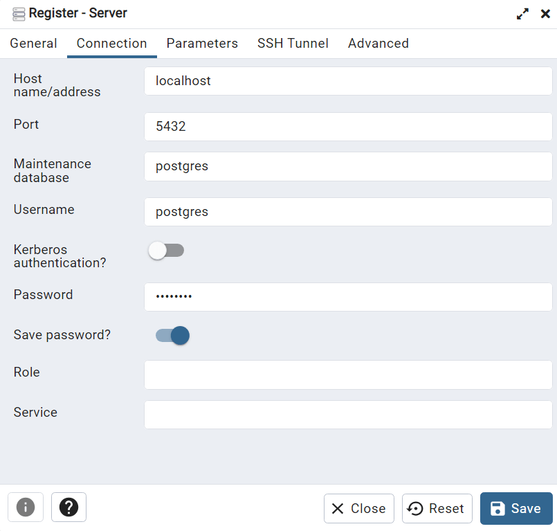 Connecting to PostgreSQL Database Server
