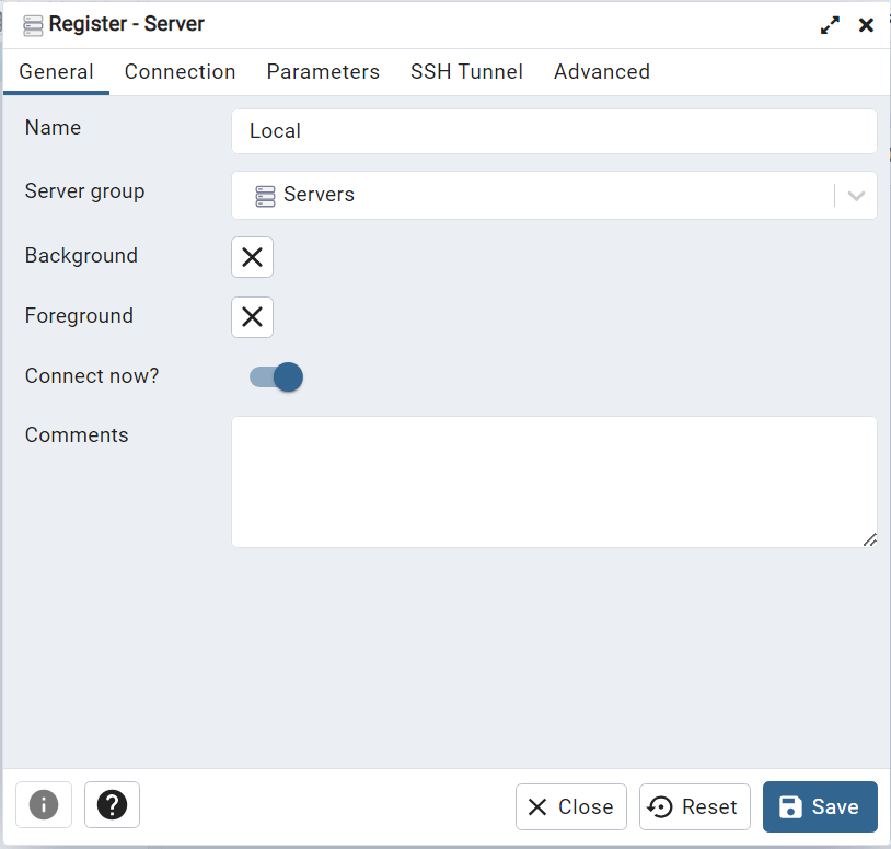 Connecting to PostgreSQL Database Server