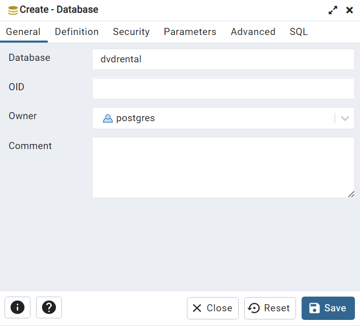 Load PostgreSQL Sample Database