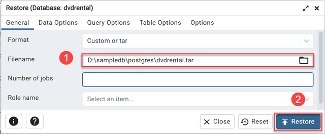 Load PostgreSQL Sample Database