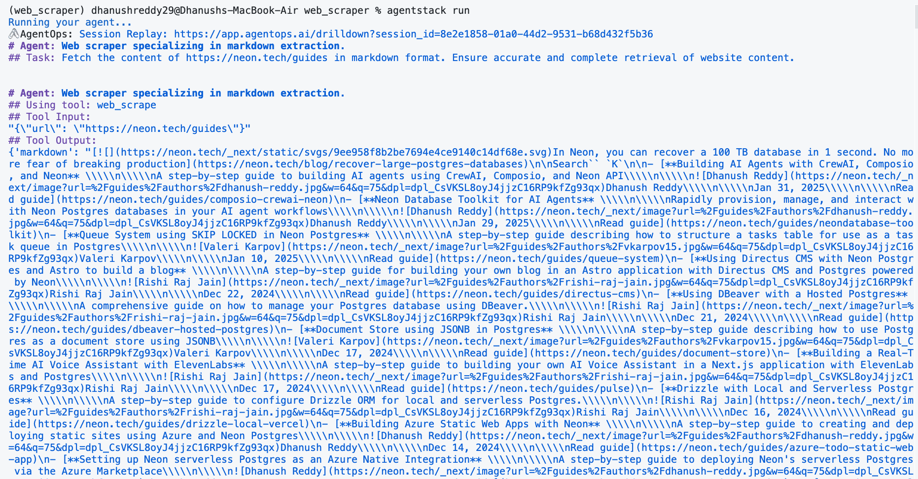 Web Scraper Agent Output 1